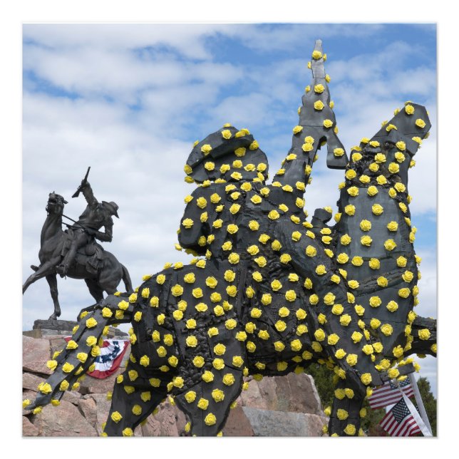 Scout statue Buffalo Bill honour 100 years Cody WY Photo Print (Front)