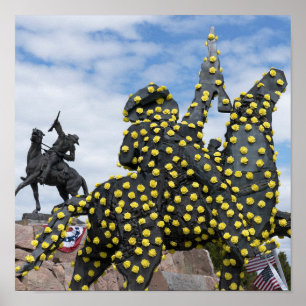 Scout statue Buffalo Bill honour 100 years Cody WY Poster