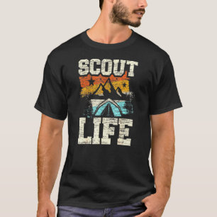 Scout Tee Life Camping Tent Bonfire Firewood Campf