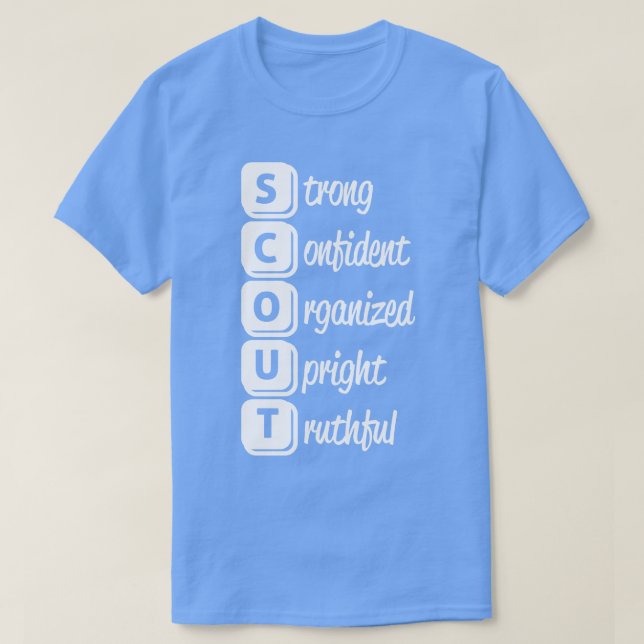 SCOUT white T-Shirt (Design Front)