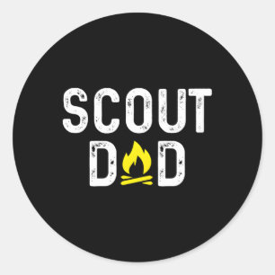 Scouting Dad Scout Dad Father Scout Classic Round Sticker