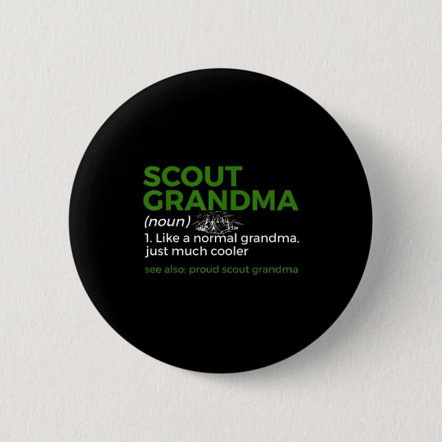 Scouting Funny Scout Grandma Definition Proud Scou 6 Cm Round Badge (Front)