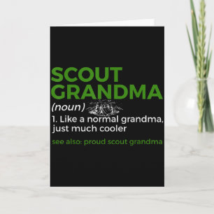 Scouting Funny Scout Grandma Definition Proud Scou Card
