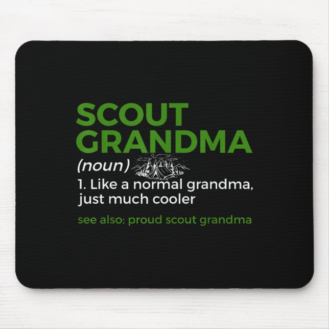 Scouting Funny Scout Grandma Definition Proud Scou Mouse Mat (Front)