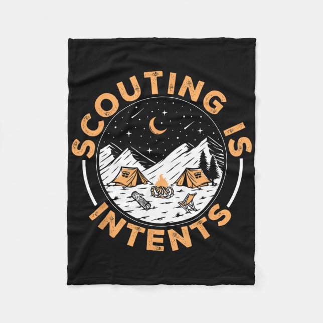 Scouting Is Intents Scout Funny Camping 1  Fleece Blanket (Front)
