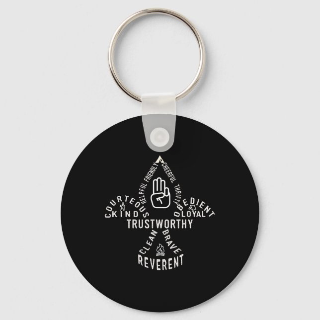Scouting Law Scouting Outdoor  Key Ring (Front)