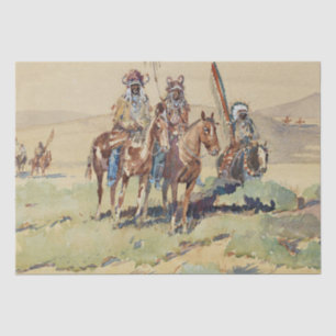 Scouting Party Western Art by Edward Borein Tissue Paper
