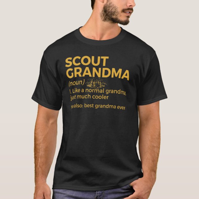 Scouting   Scout Grandma Definition Best Grandma E T-Shirt (Front)