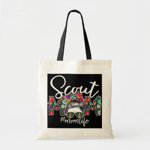 Scouting Scout Mom Life Messy Bun Hair Mother's Tote Bag