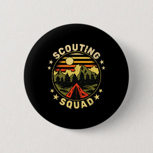 Scouting Squad Vintage Scouts Camping Boy Hiking S 6 Cm Round Badge