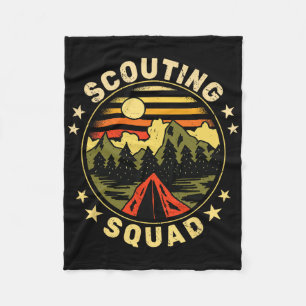 Scouting Squad Vintage Scouts Camping Boy Hiking S Fleece Blanket