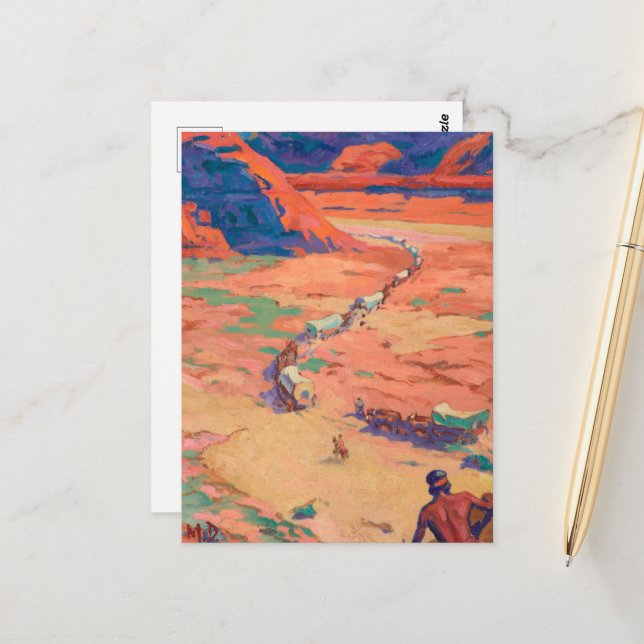 Scouting the Intruders by Maynard Dixon Postcard (Front/Back In Situ)