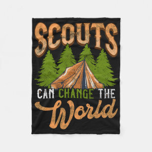 Scouts Can Change Scouts Camp Leader Hiking Fleece Blanket