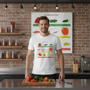 Scoville Heat Units Chilli Pepper Chart T-Shirt