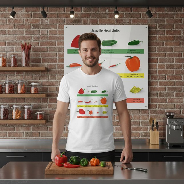 Scoville Heat Units Chilli Pepper Chart  T-Shirt (Creator Uploaded)