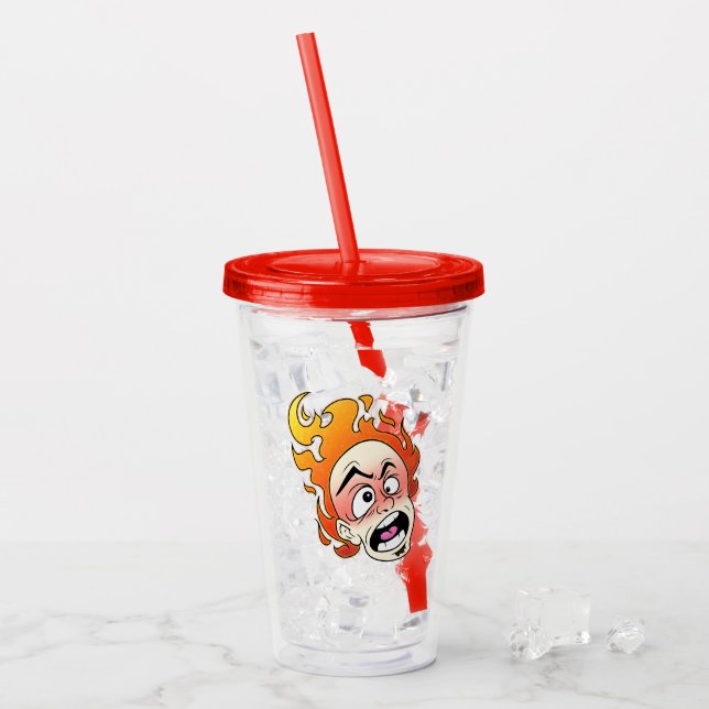 Scovillelicous Fire Head Acrylic Tumbler (Front Ice)