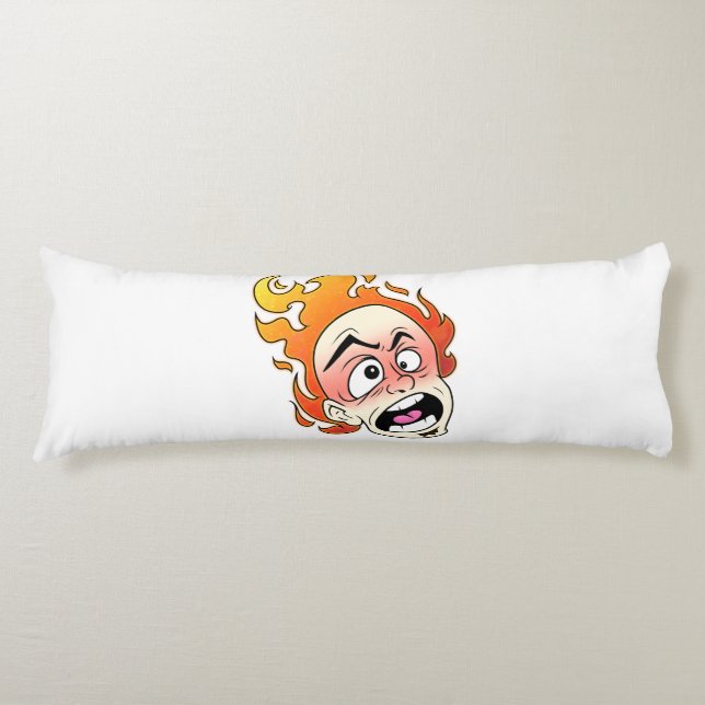 Scovillelicous Fire Head Body Pillow (Front)
