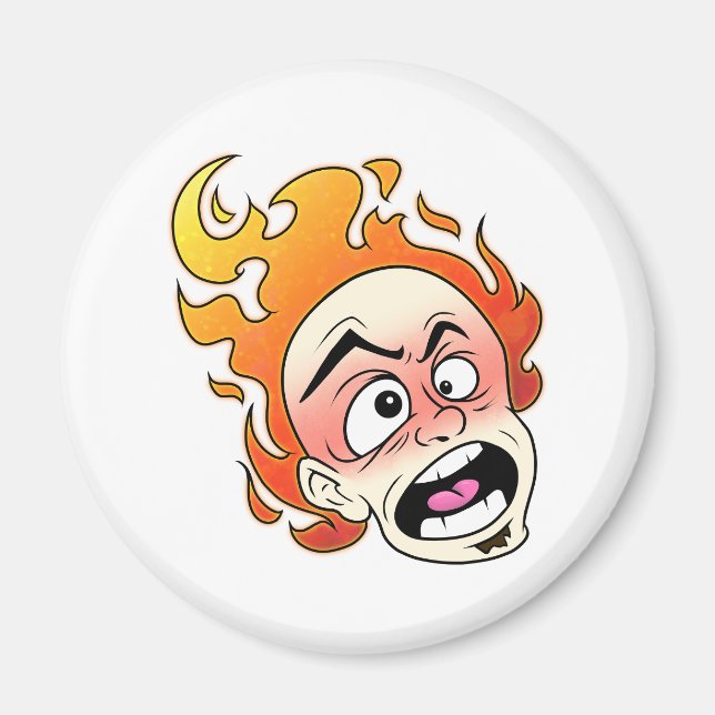 Scovillelicous Fire Head Circle Magnet (Front)