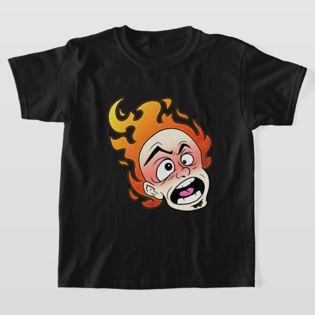 Scovillelicous Fire Head Kids' Basic T-Shirt (Laydown)