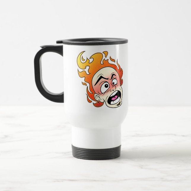 Scovillelicous Fire Head Travel/Commuter Mug (Left)