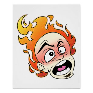 Scovillelicous Fire Head Zazzle Glossy Poster