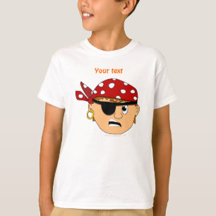 Scowling Boy Cute Pirate Stuff Customisable T-Shirt
