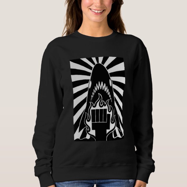 Scp Foundation Shark Punching Centre Sweatshirt (Front)