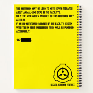 SCP Zoologist Notebook
