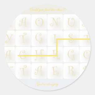 scrabble christ classic round sticker