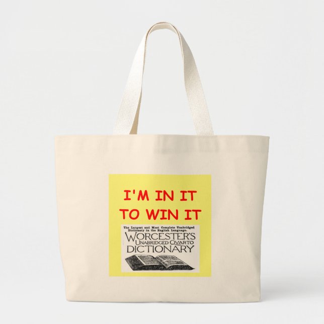 scrabble large tote bag (Front)