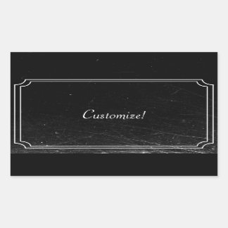 Scrached Silent Film Title Rectangular Sticker