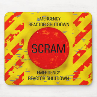SCRAM Control, Nuclear Reactor Emergency Shutdown Mouse Mat