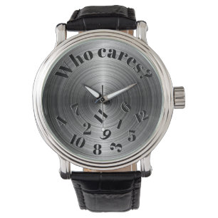 Scrambled Clock Numbers On Metallic Gray Watch