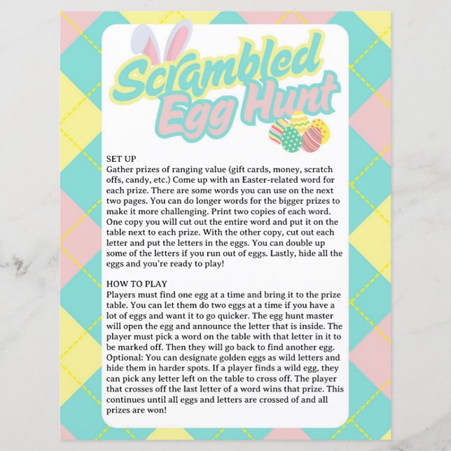 Scrambled Egg Hunt (Front)