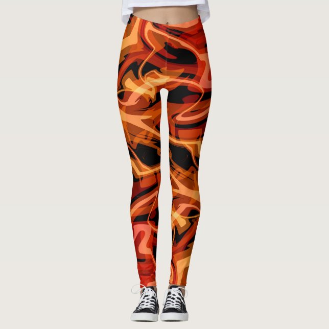 Scrambled Eggs & Peppers  Leggings (Front)