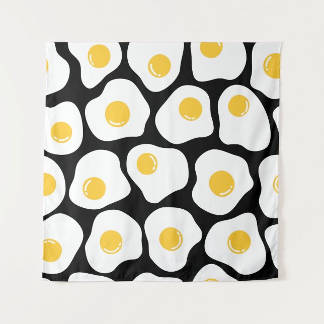 Scrambled Eggs: Quirky Vintage. Tapestry (Front)