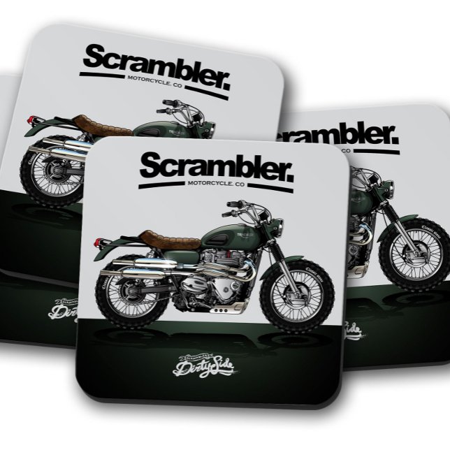 Scrambler Bike Coaster | Motorcycle Coaster Set  (Creator Uploaded)