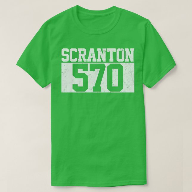 Scranton 570 Area Code Vintage T-Shirt (Design Front)