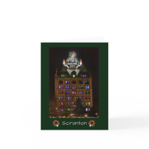 Scranton Holiday Lights Electric City Folded Card