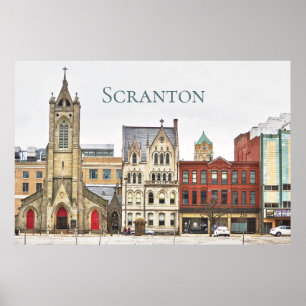 Scranton PA  Architecture- Cityscape Poster
