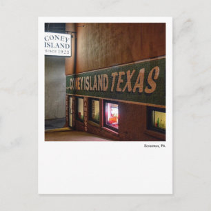 Scranton PA-Coney Island Texas Wieners Postcard