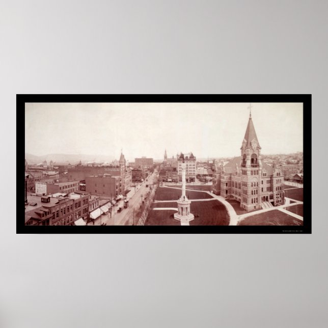 Scranton, PA Downtown Photo 1902 Poster (Front)