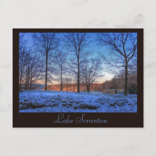 Scranton PA Lake Scranton Post Card Winter Light
