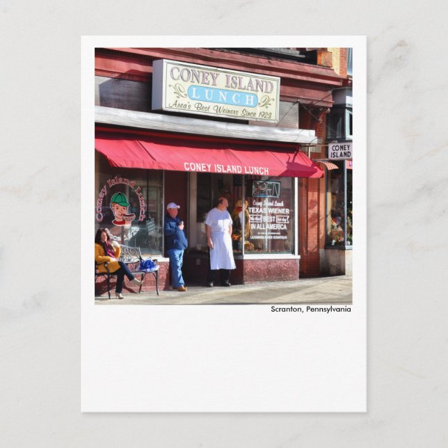 Scranton PA Post Card-Coney island Lackawanna Postcard (Front)