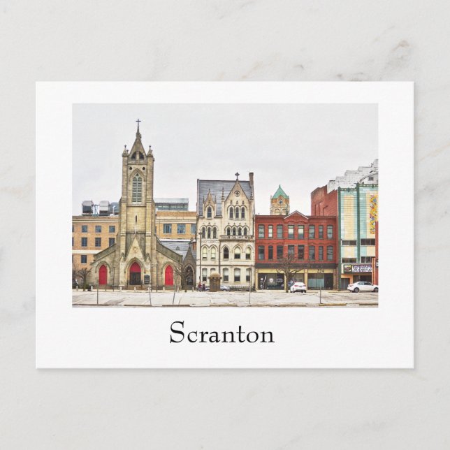 Scranton,Pa Post Card-Wyoming Ave Architecture Postcard (Front)