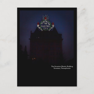 Scranton PA Postcard-Electric City Sign Postcard