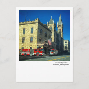 Scranton PA Postcard-Fire Headquarters Postcard