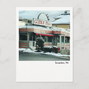 Scranton PA Postcard-The Glider Diner Postcard
