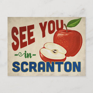 Scranton Pennsylvania Apple - Vintage Travel Postcard