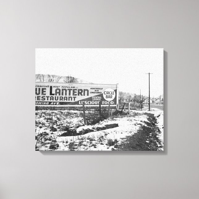 SCRANTON PENNSYLVANIA BLUE LANTERN RESTAURANT CANVAS PRINT (Front)